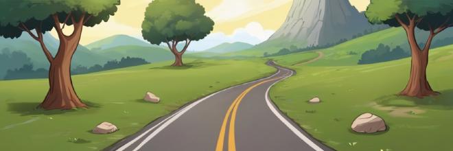 banner image showing a road